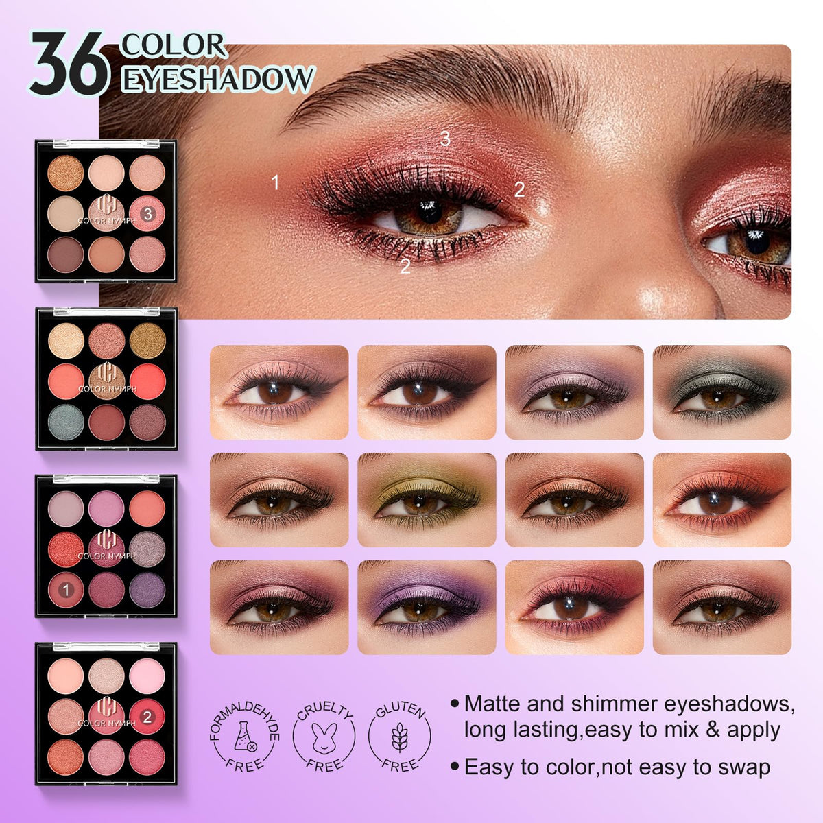Color Nymph lipgloss and lip balm selection for glossy, hydrating lips
