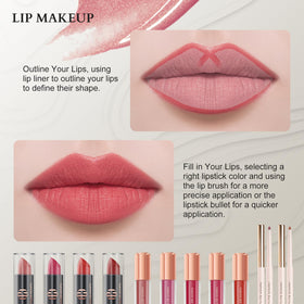 Color Nymph lipstick set with a spectrum of shades for subtle to bold lips.