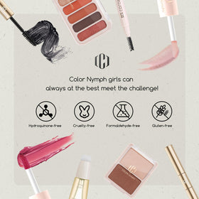 Color Nymph makeup brush set helps blending for seamless finishes.