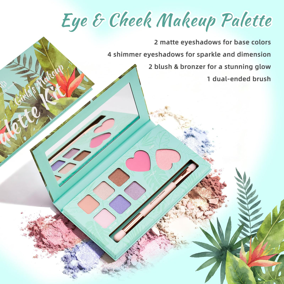 Color Nymph shimmer eyeshadows offer versatile sparkle for daytime and party makeup.