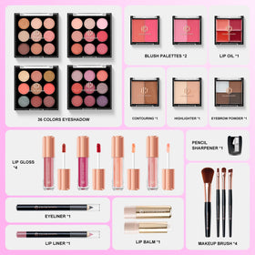 Color Nymph travel train case keeps cosmetics organized for on-the-go use.