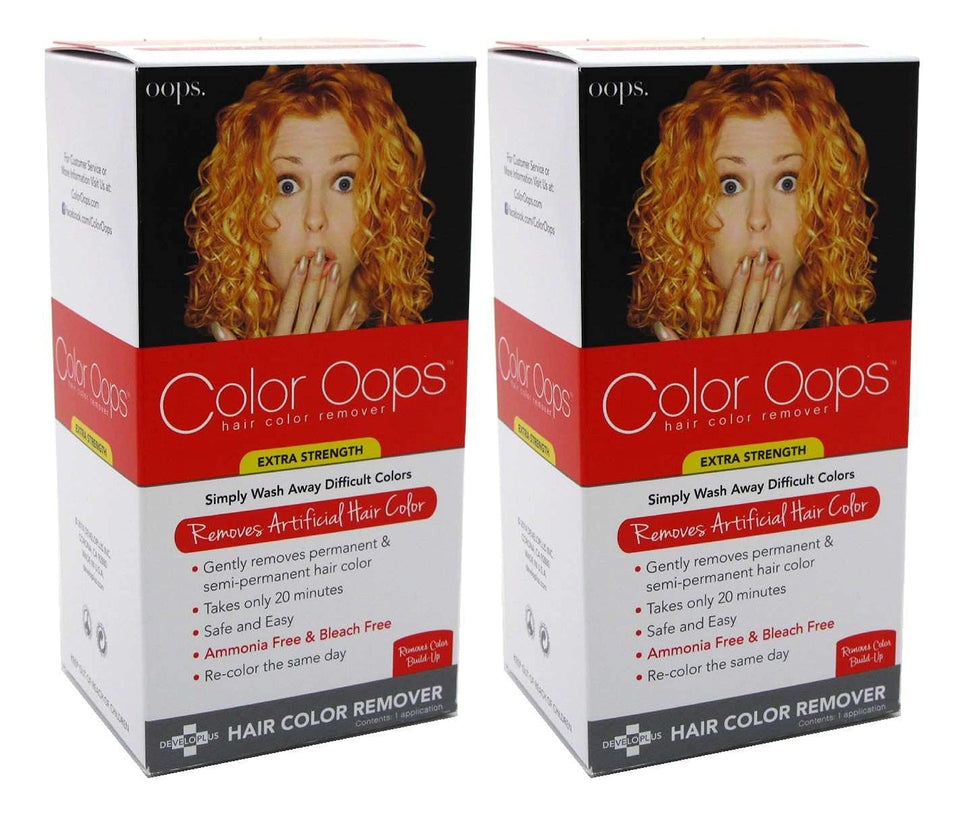 Color Oops Extra Strength pack 2 bottles—front view, at-home color correction made simple.