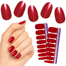 Color Street Beijing Beauty Classic Red nails with bold red color for evenings
