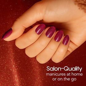 Color Street Cherry on Top 16 double-ended strips fit varied nails for versatile looks.