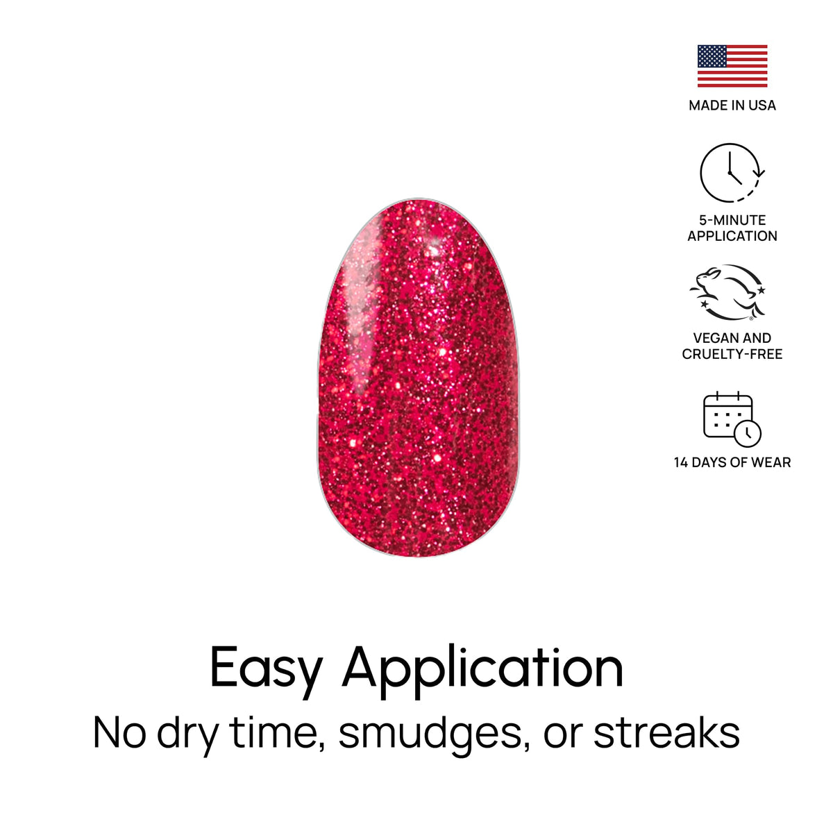 Color Street Cherry on Top on-the-go manicure strips for quick touch-ups anywhere.