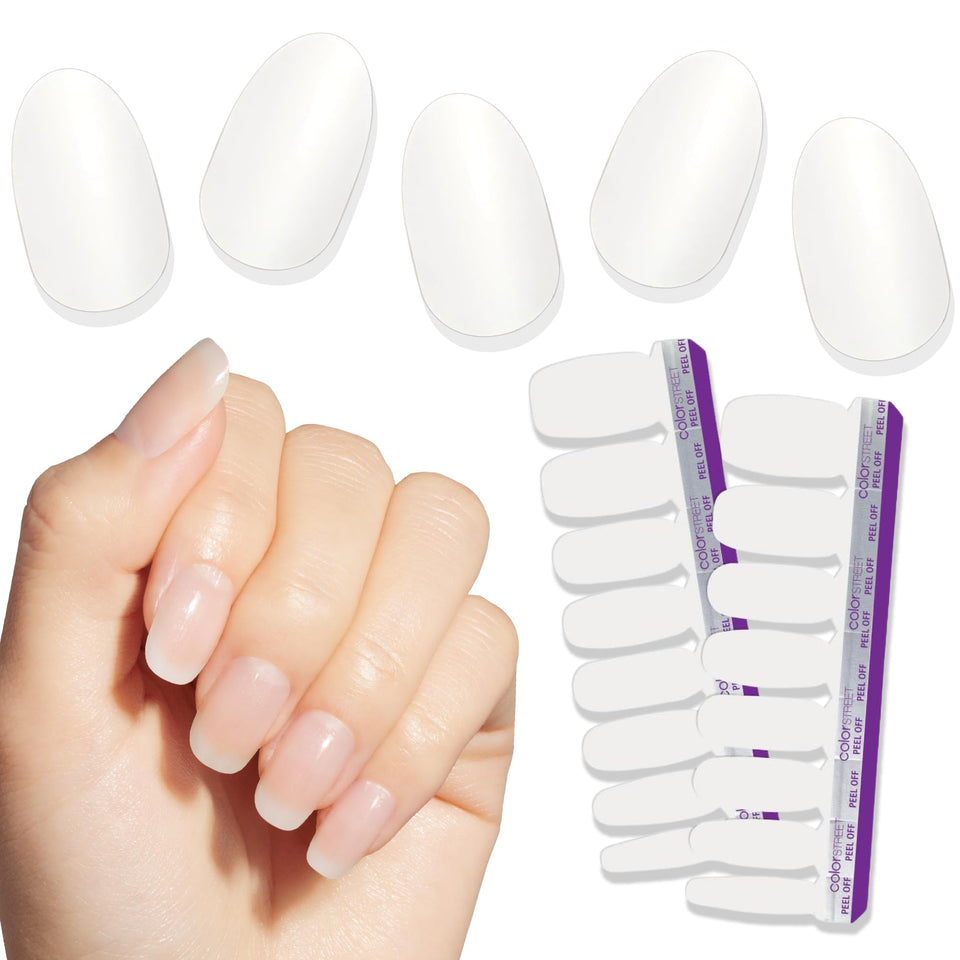 Color Street Clear as Day topcoat close-up showing a glossy nail shine