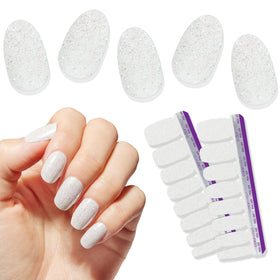 Color Street Couldn't Carat Less Nail Extension in Crisp White offers a bold base and shimmer.