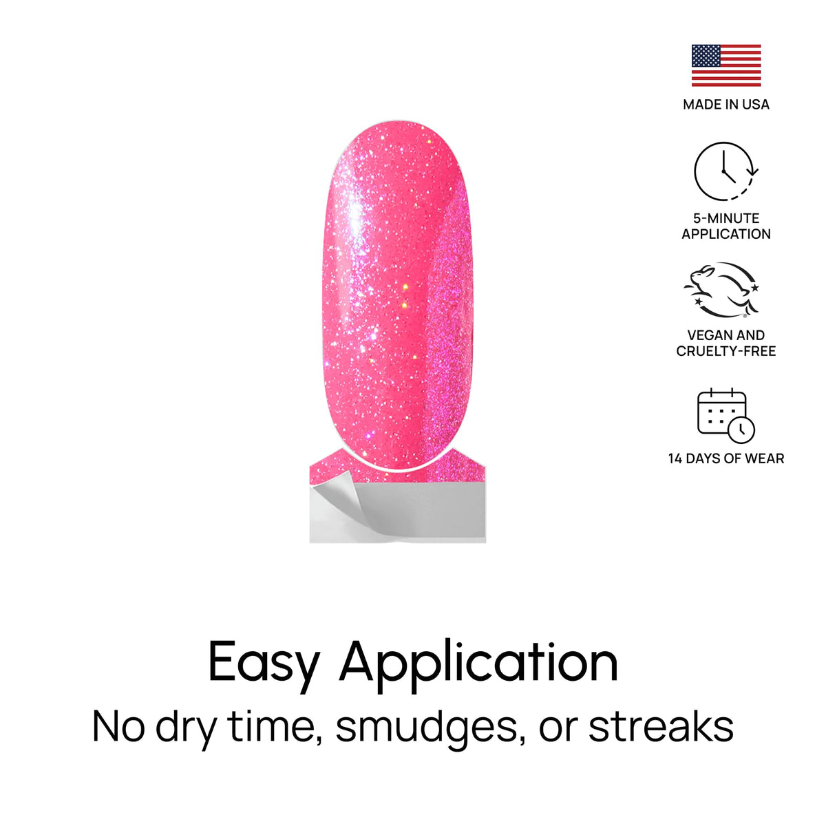 Color Street flexible strips conform to nails for a salon finish