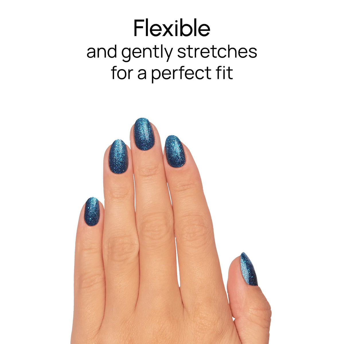 Sixteen double-ended strips in High Tide set fit various nail sizes for versatility.