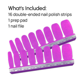 No trimming required; 16 strips cover varied nail sizes for Mermaid Magic.