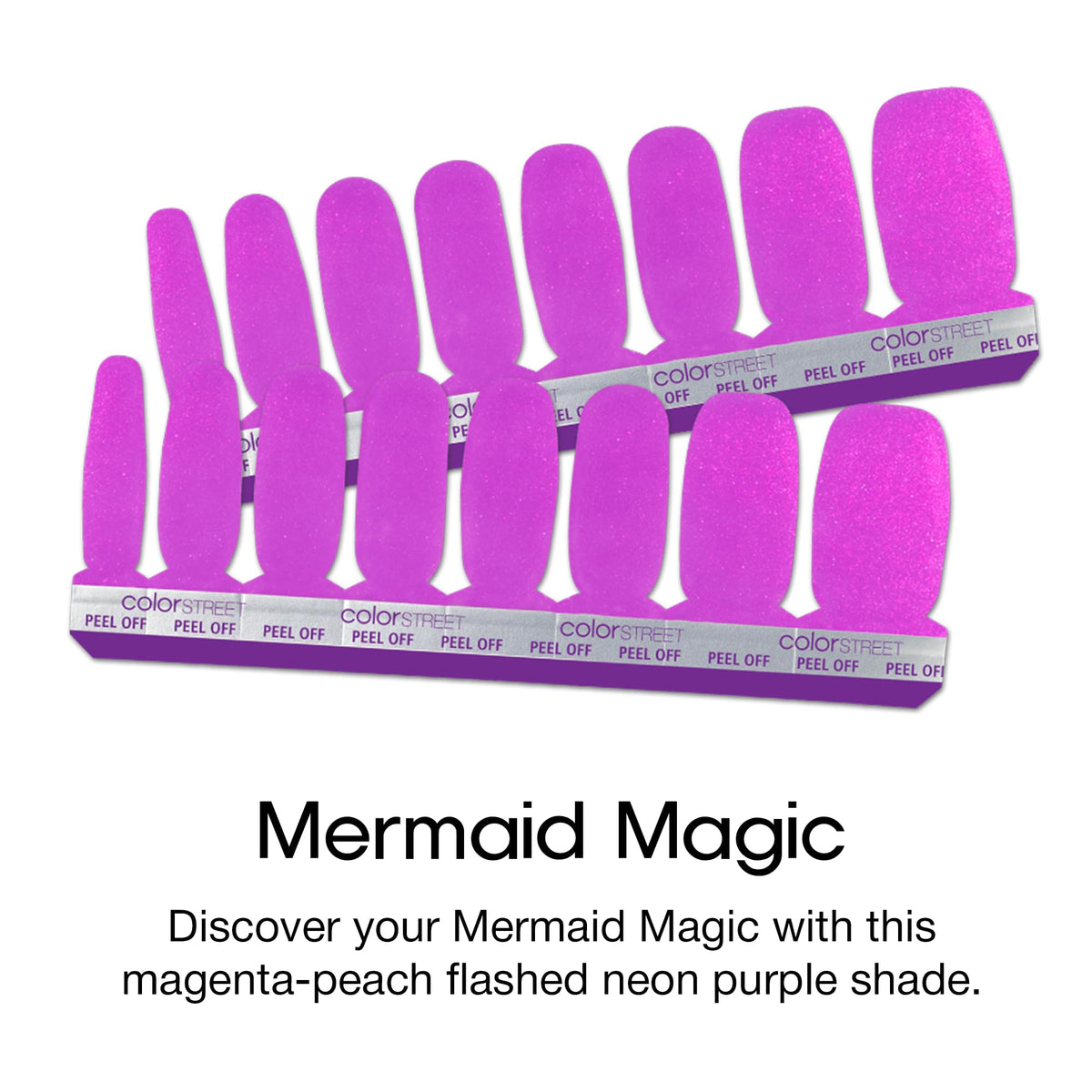 No dry time with Color Street Mermaid Magic, ready to wear instantly.
