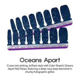 Oceans Apart dazzling glitter sheen adds bold light-reflecting shine for day-to-night looks.