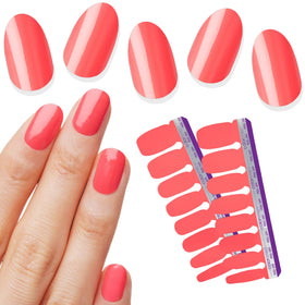 Color Street Peach Tea nail strips pack shows 16 double-ended tips for quick manicures.