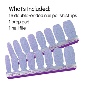 Color Street Purple Passion offers chip-resistant wear with lasting sparkle