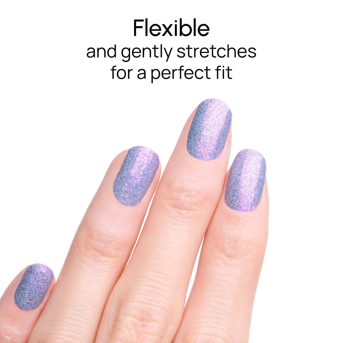 Color Street Purple Passion adapts to various nail sizes for full coverage