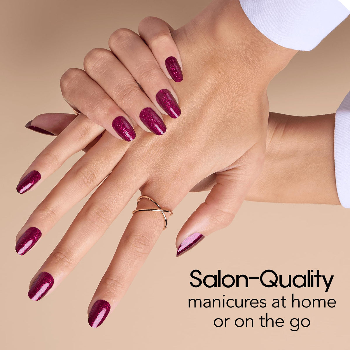 Rio Red packaging shows an easy at-home manicure option.