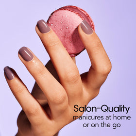 Color Street Sheer Deep Mauve Jelly strip adheres smoothly for flawless layering
