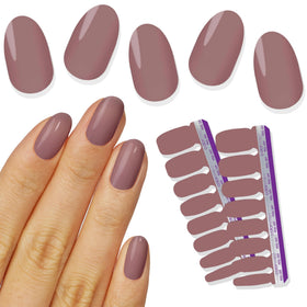 Color Street Sheer Deep Mauve Jelly strip ready to peel and apply for quick nails