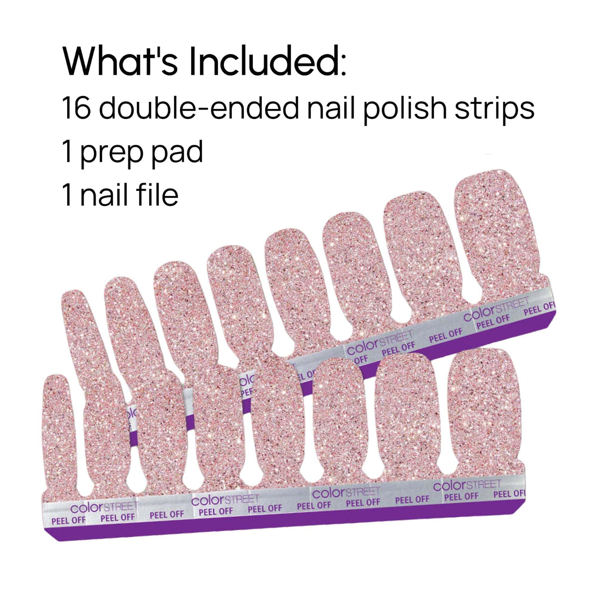 Color Street Social Butterfly finished manicure looks glossy and wear-ready