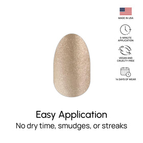 Color Street Stay Golden budget-friendly manicure with 16 strips per pack.