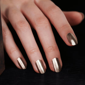 Color Street Stay Golden easy application for salon-style nails at home.