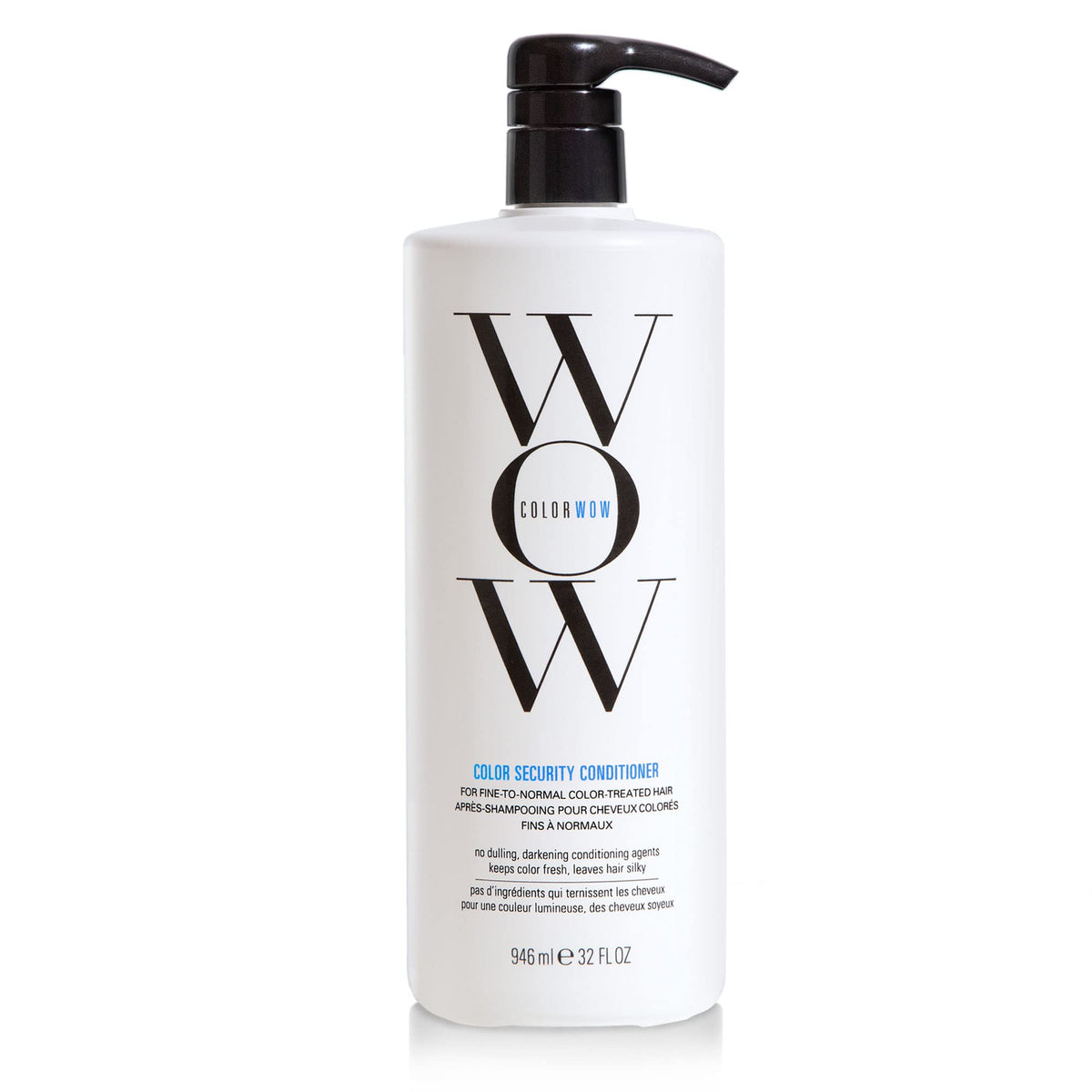 COLOR WOW Color Security Conditioner bottle front showing weightless hydration for fine hair