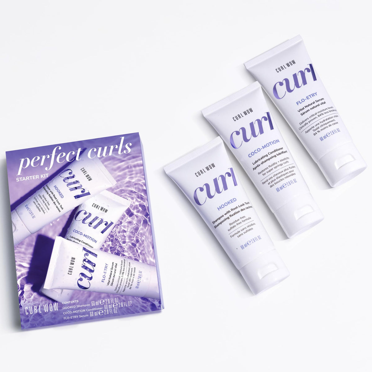 COLOR WOW Curl Wow Hooked Shampoo bottle boosts roots and curls for refreshed volume.