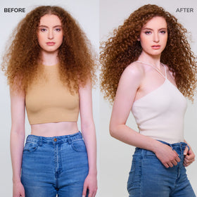 COLOR WOW Curl Wow Snag-Free Detangler on curls reducing tangles for a smoother wash