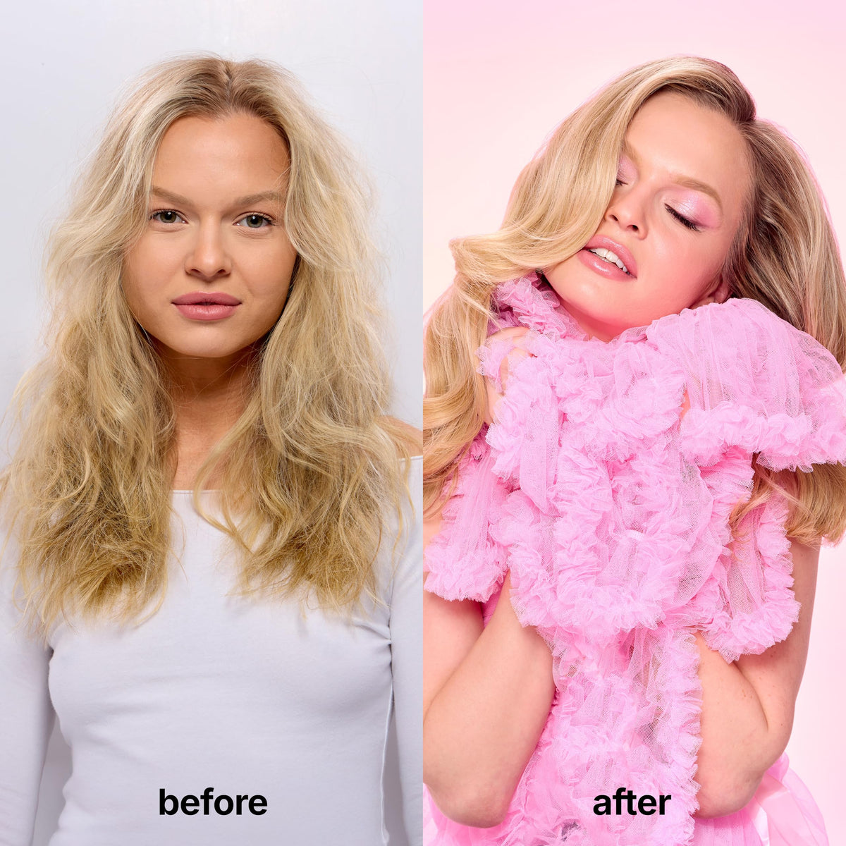 COLOR WOW Dreaming Advanced Repair hair-swing shot emphasizes natural movement.
