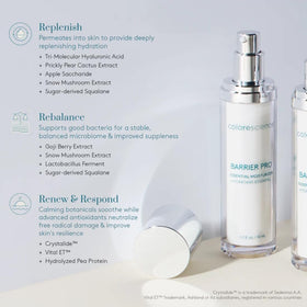Texture swatch of Colorescience Barrier Pro Essential Moisturizer with a light, velvety finish.