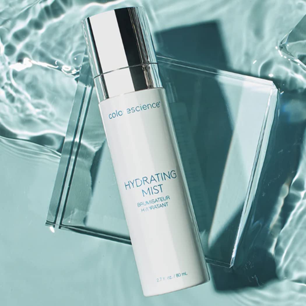 Packaging for Colorescience Hydrating Setting Mist with calming skin benefits