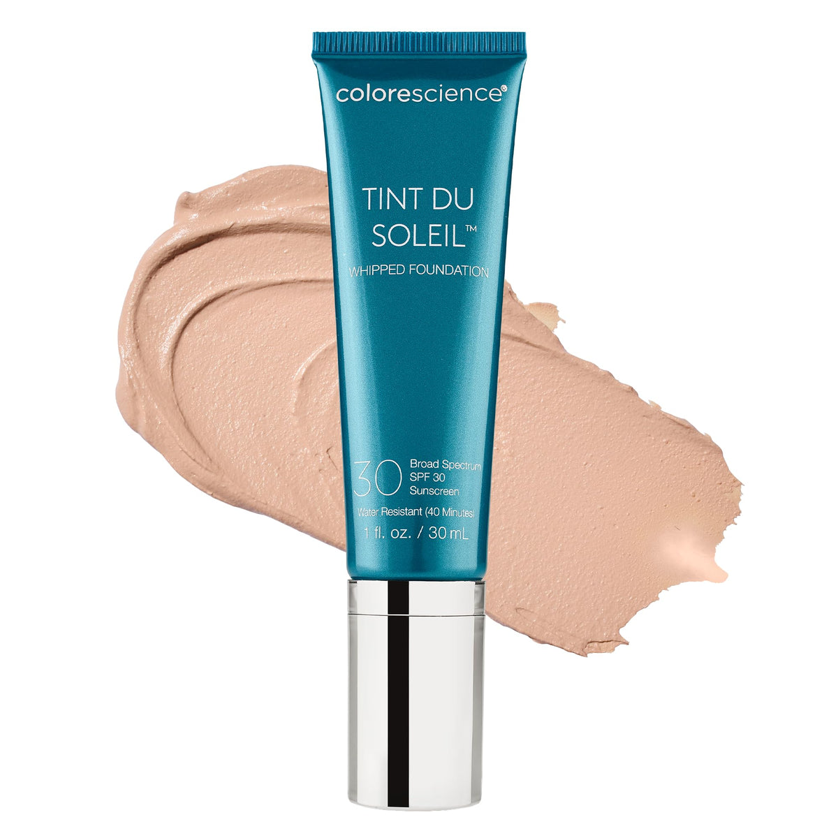 Colorescience Mineral Sunscreen Foundation Light bottle with SPF 30 for sheer coverage.