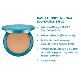 Colorescience Natural Finish features mineral sunscreen protection ideal for sensitive or post-procedure skin.