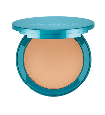 Colorescience natural finish pressed foundation bottle with SPF 20 for radiant skin