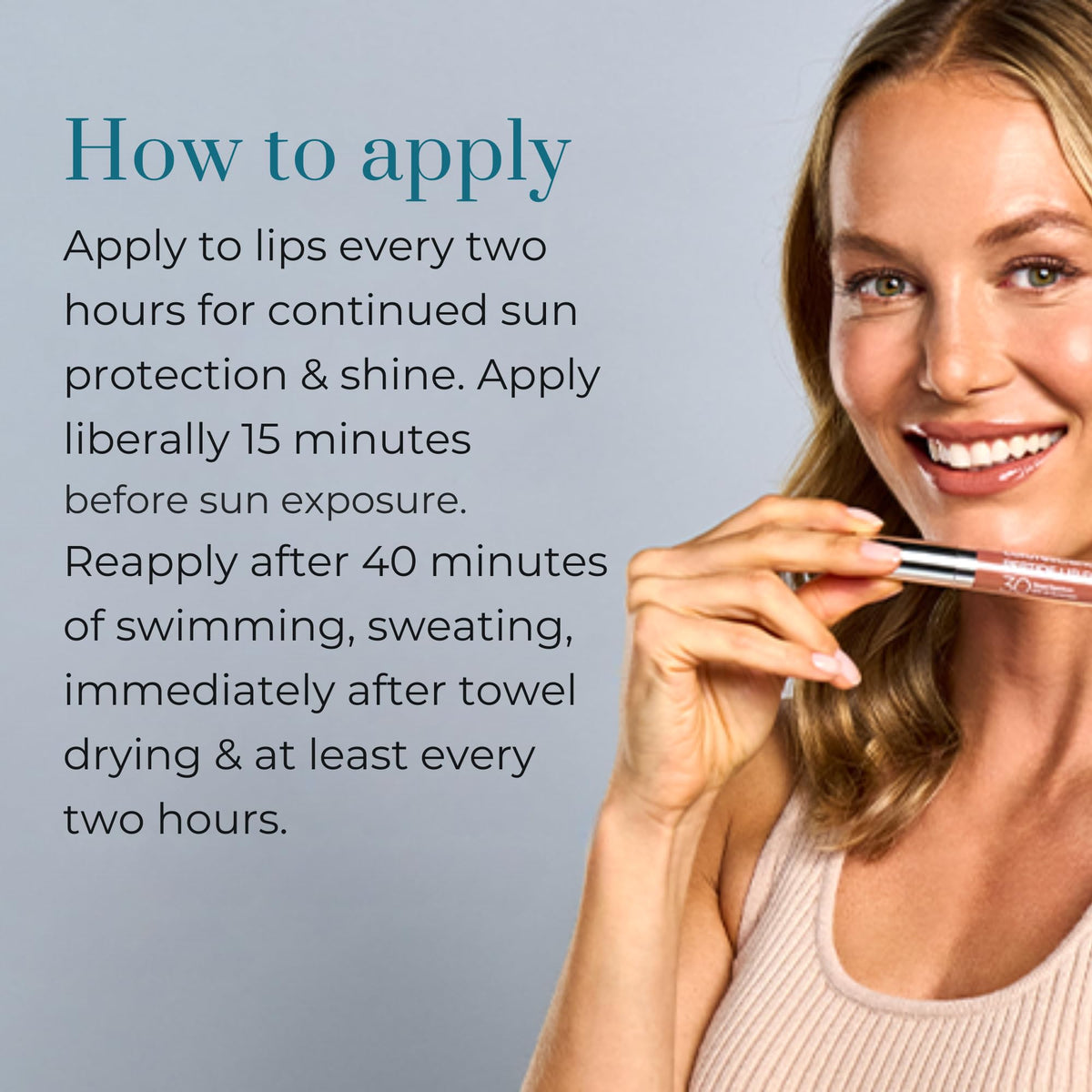 Colorescience Guava lip shine packaging with easy-to-use applicator.
