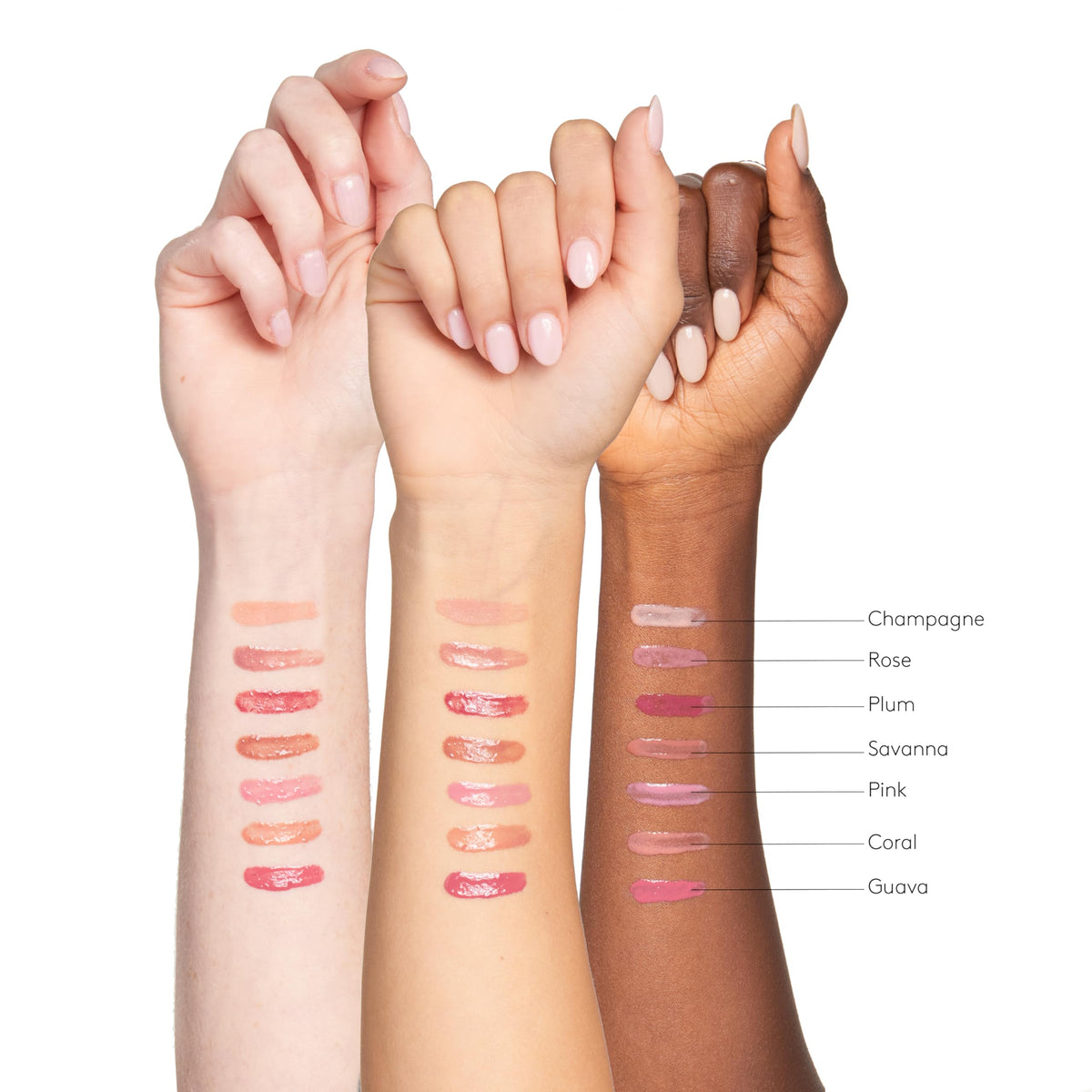 Guava shade swatch displaying subtle color and hydrating formula.