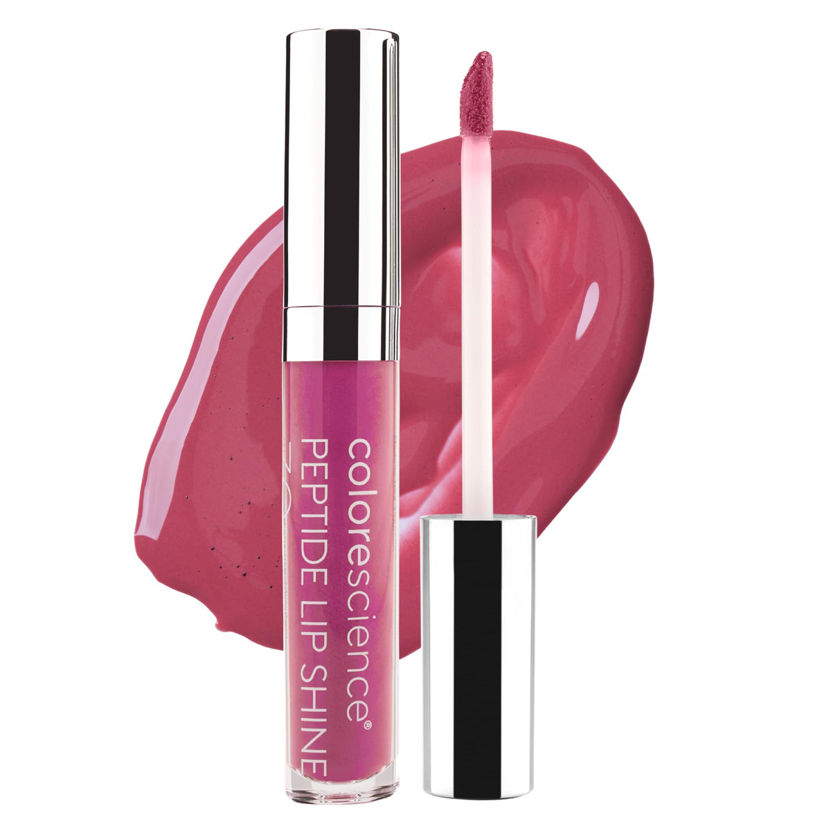 Colorescience Peptide Lip Shine Guava tube shows creamy pink color with SPF 30 protection.