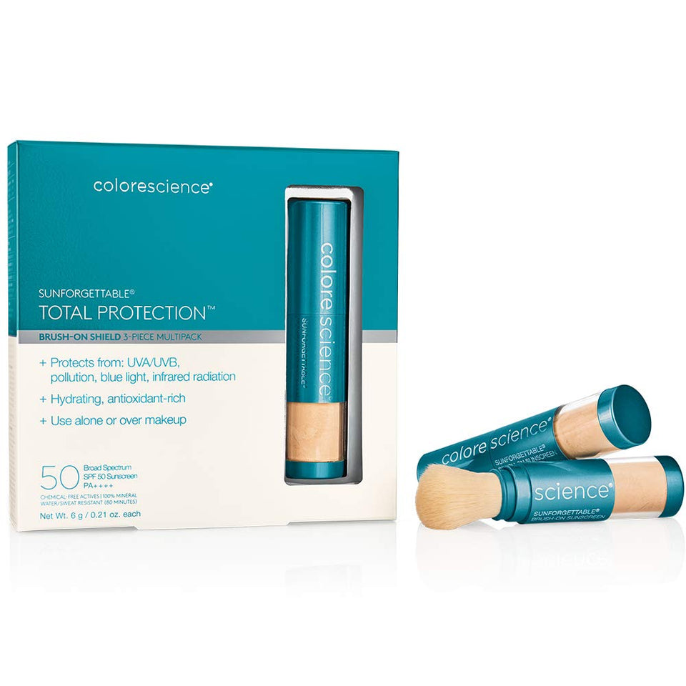 Colorescience Sunforgettable Shield SPF 50 three-pack for on-the-go protection