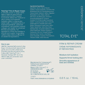 Packaging shown with travel-friendly tube for on-the-go eye care.
