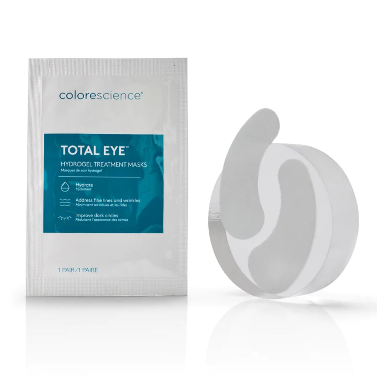 Colorescience Total Eye Hydrogel Masks box delivers intense hydration for the eye area.