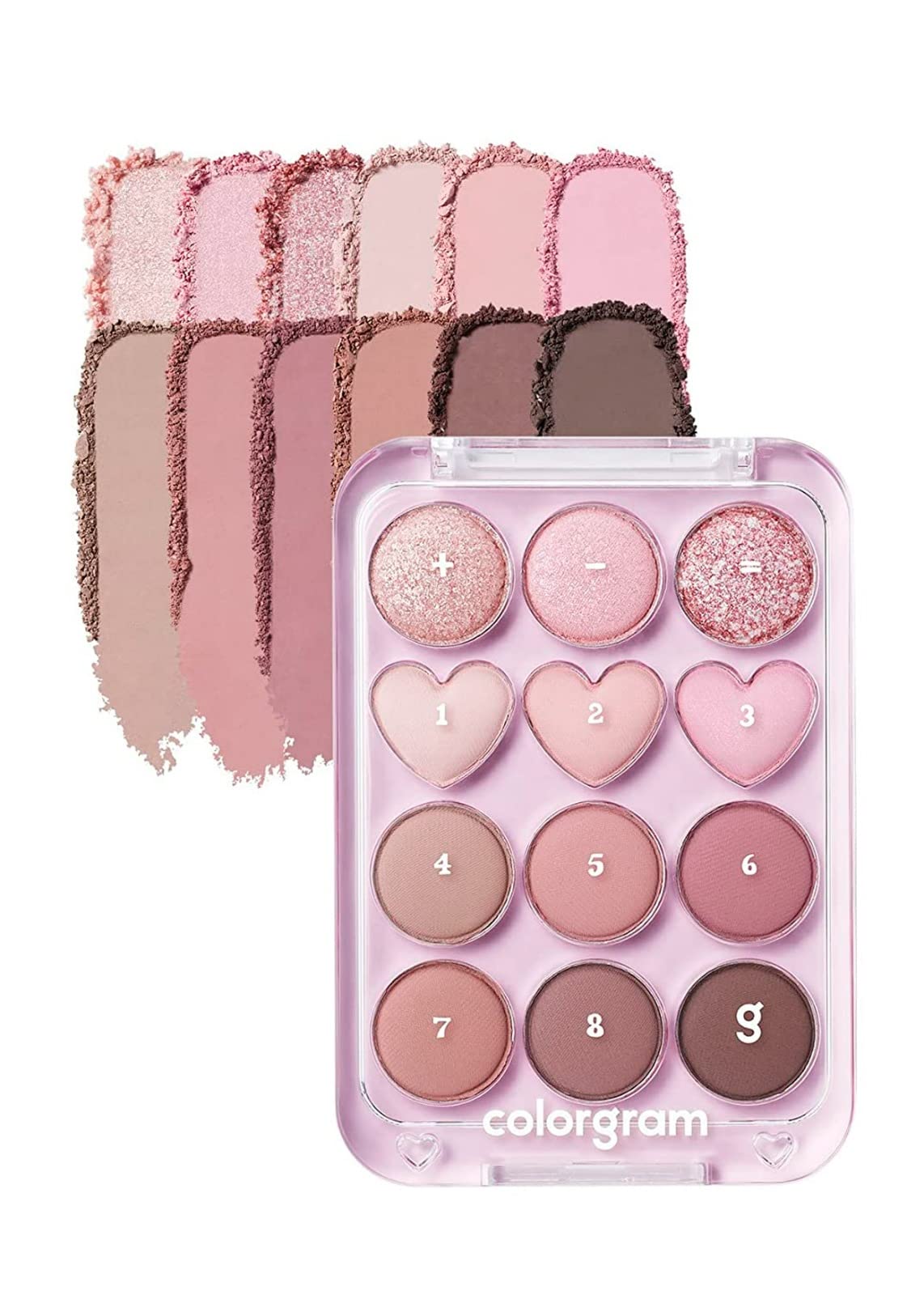 COLORGRAM Pin Point Eyeshadow Palette 02 Pink Mauve with pink-mauve shades for daily effortless looks