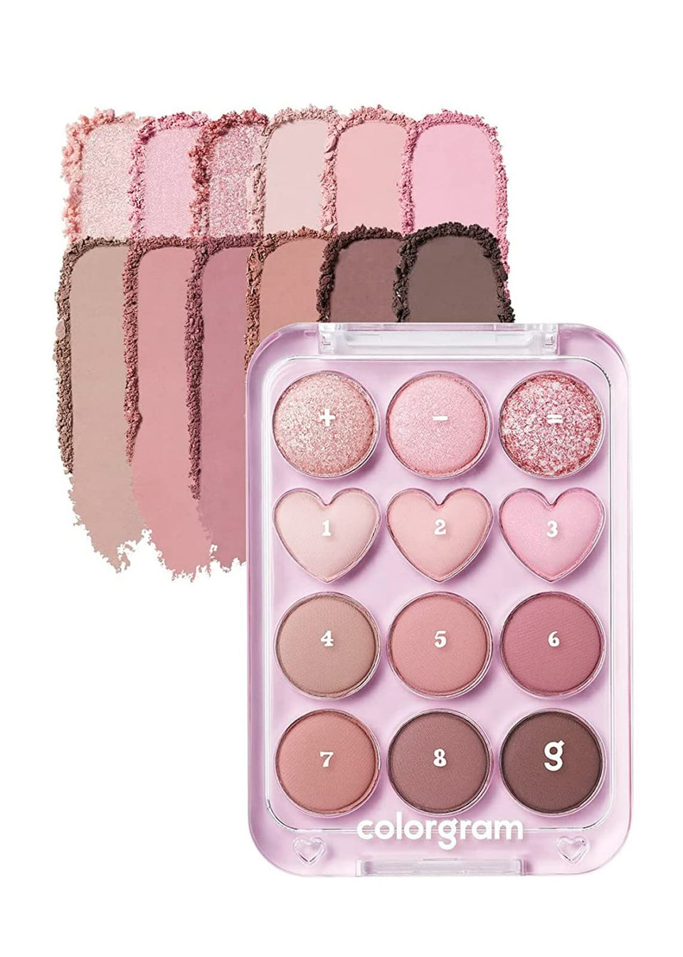 COLORGRAM Pin Point Eyeshadow Palette 02 Pink Mauve with pink-mauve shades for daily effortless looks