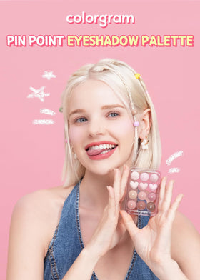 COLORGRAM Pin Point Eyeshadow Palette ultra-blend matte swatches for smooth color transitions