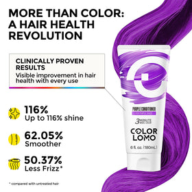 Application of COLORLOMO on dry hair for color boost