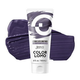 COLORLOMO Extreme Silver bottle showcases nourishing color deposit for vibrant, cool-toned hair.