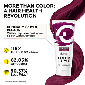 COLORLOMO formula with shea butter and almond oil nourishes while depositing color