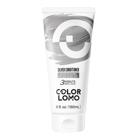 COLORLOMO Silver color depositing conditioner bottle for long-lasting cool-toned hair.