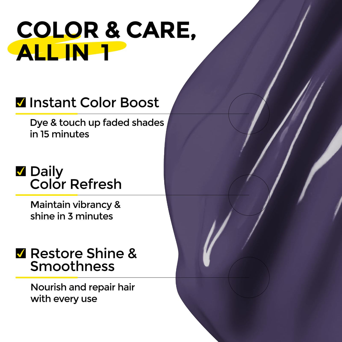COLORLOMO silver hair swatch demonstrates brassiness neutralization and violet-grey finish.
