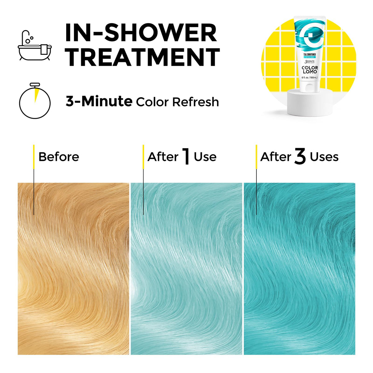 COLORLOMO Teal ingredients showcase shea butter and almond oil nourishing.