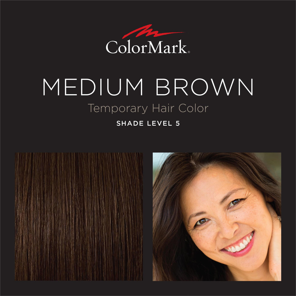 ColorMark Pro real hair color bottle showing bonding to hair for natural blending.